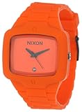 Nixon Men's A139-211 Rubber Analog Orange Dial Watch