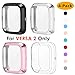 NANW 4-Pack Screen Protector Compatible with Fitbit Versa 4 Sense 2, All-Around Protective PC Case Plated Anti-Scratch Cover Rugged Bumper Shell for Sense 2 smartwatch