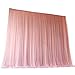 TINTON LIFE 6.6ft x 6.6ft Two Layers Tulle Backdrop Curtains for Party Wedding Baby Shower Birthday Decorations Photography Backdrop Christmas Background Decor Light Pink