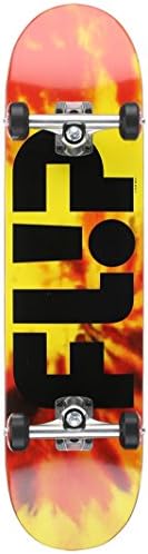 Flip Skateboard Odyssey Logo Tie Dye Regular SK8 Completes Skateboard, 7.75"x7.75"x 31.63", Red