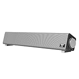 Sound Bar, TaoTronics Wired Computer Speakers Portable Soundbar, Stereo USB Powered Mini Sound Bar Speaker for PC Cellphone Tablets Desktop Laptop (Renewed)