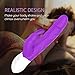 Realistic Rabbit Vibrator with Bunny Ears for G-spot Clitoris Stimulation, Waterproof Rechargeable Dildo Vibrator with 9 Strong Vibrations Dual Motor Stimulator for Adult Women Solo or Couple Fun