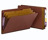 Smead End Tab Pressboard Classification File Folder with SafeSHIELD Fasteners, 3 Dividers, 3