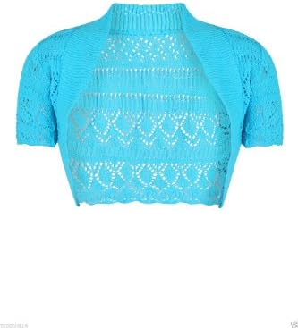 Miss Vanilla Kids Girls Bolero Knitted Cardigan Shrugs Top Age: 7-13 Years