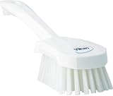 Vikan 41925 Stiff Washing Scrubbing Hand Brush 270mm Short Handle White