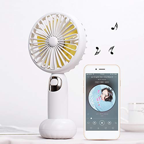 Handheld Mini USB Rechargeable Fan Built-in Battery Portable Bluetooth Speaker