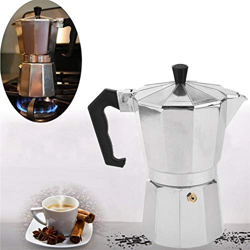 HEELPPO Espresso Glas Kaffeekocher Kaffeekanne Espressokocher Tropfkanne Achteckige Mokka-Kaffeekanne Aluminium… – Bild 8