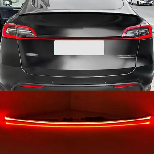 Photo 1 of Dynamic Tail Light Bar for Tesla Model Y 2020-2024 LED Flowing Through Tail Light Bar Full-Width Strip for Tesla Model Y