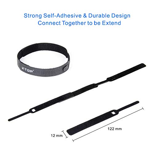Reusable Cable Straps Wire Ties - Adjustable Cable Ties Releaseable Tidy Wrap - Hook and Loop Cable Straps Cable Tie (50pcs)