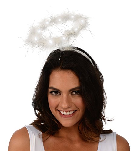 Light-Up Angel Halo Headband; White LED Angel Halo