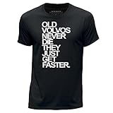 Stuff4® Men's Medium (M) Black Round Neck T-Shirt/Old Volvos/Volvo Never Die