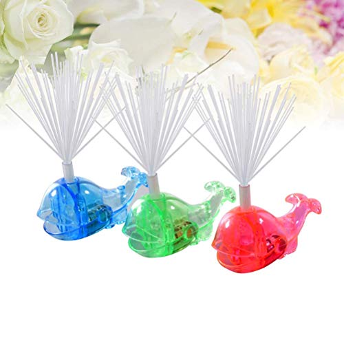 Polymer 10pcs LED Whale Optical Fiber Finger Lights Kids Luminous Toy Led Lamp Flash Colorful Optical Fiber Toy for Kids (Random Color) - Thumbnail 6