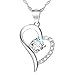 YFN Sterling Silver Heart Necklace for Women Birthday Gifts for Her Mom Wife Daughter