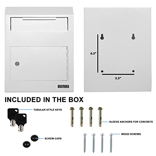 DuraBox Wall Mount Locking Drop Box, Heavy Duty Steel Mailbox for Rent