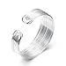 KACON Sterling Silver Bangle Bracelet, Fashion Simple Open Bangles Cuff bracelets for Women