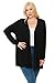 Pastel by Vivienne Women's Long Sleeve Jersey Plus Size Cardigan XX-Large Black