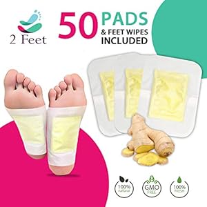 Premium Natural Foot Pads | 50 Patches + Foot Wipes | Organic Ingredients | Stress Relief, Sleep Better, Soothing Aches…
