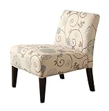 Homelegance 468F25S Lifestyle Armless Lounge Chair, Floral Fabric (Kitchen)