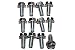 12 (Twelve) Spindle Bolts Replace Cub Cadet MTD Troy-Bilt 710-1260A 710-0650 710-04484 Toro 112-0395 primary