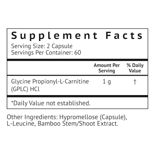 VitaMonk GlycoTrax™ GPLC Extra Large Bottle - 120 Capsules of High-Absorption Glycine Propionyl-L-Carnitine with No Artificial Fillers - Glycine Propionyl L Carnitine Supplement
