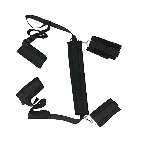 Blueboo Handcuffs Bed System Adjustable Nylon Hand And Ankle Cuffs For Men And Women (soft neck handcuffs)