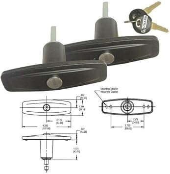Amazon Com Tri Mark Pop Up Cap T Handle 1 7 8 Unthreaded Shank Pair Automotive