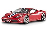 Hot Wheels Elite Ferrari 458 Speciale, Red Vehicle (1:18 Scale)