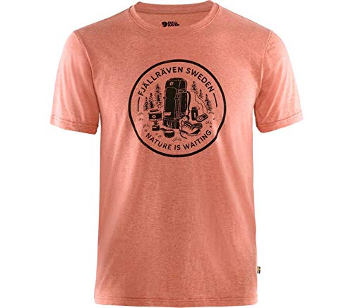 FJALLRAVEN F87312-333-999 Fikapaus T-Shirt M Rowan Red-Melange S