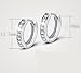 18k Silver Hoop Earrings Crystal Heart Stud Women Round Charming Jewellery Hot