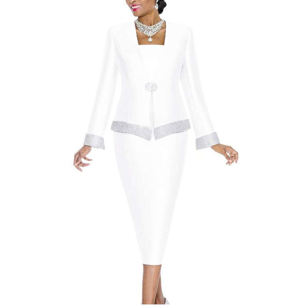Photo 1 of Womens Church Suits 2 Piece Dress Set Formal Wedding Party Suit for Ladies Mother Gifts Special Occasions Elegant Church Clothes