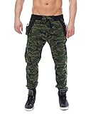 MODCHOK Men's Jogger Pants Camo Cargo Trousers Camouflage Sports Twill Drawstring Casual Chino Sweatpants