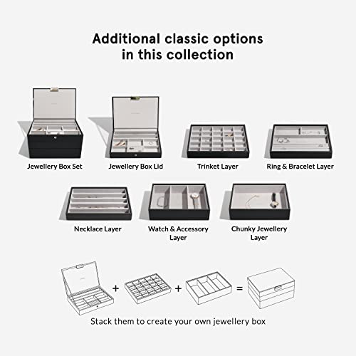 Stackers Classic Black Jewelry Box, Set of 2