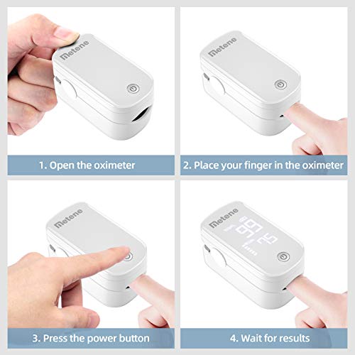 Metene Pulse Oximeter Fingertip, Blood Oxygen Saturation Monitor with Accurate Fast Spo2 Reading