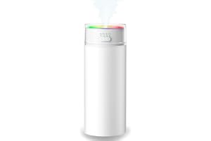 BOCTTCBO Portable Humidifier, 500ml Cool Mist Humidifiers for Bedroom Car Travel Office, Small Air Humidifiers with Color-Cha