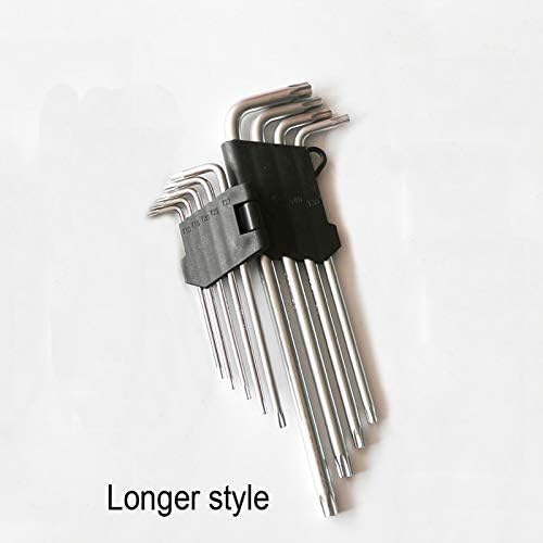 9Pcs L Type Screwdriver Double-End Hex Wrench Set Allen Key Hexagon Torx Star Spanner Key Set H Hot Long
