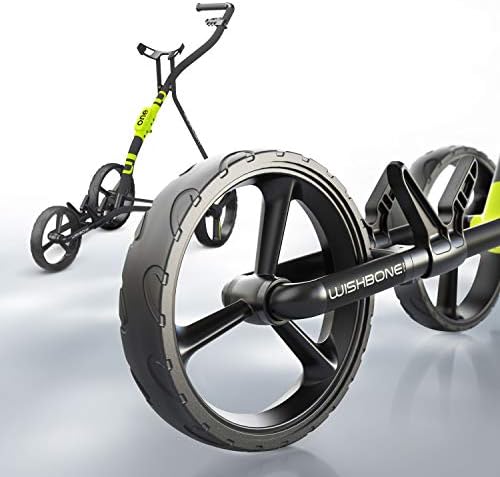 WishboneOne Golf Trolley, Push-Pull Golf Cart Megalite, 3 Wheel, Lime (OG034402021) WishboneOne Golf Trolley, Push-Pull Golf Cart Megalite, 3 Wheel, Lime (OG034402021)