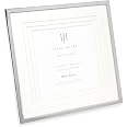 Isaac Jacobs 7x9 Oval Metal Picture Frame - Matted For 4x6 Photos, Silver Finish, Tabletop Or Wall Display