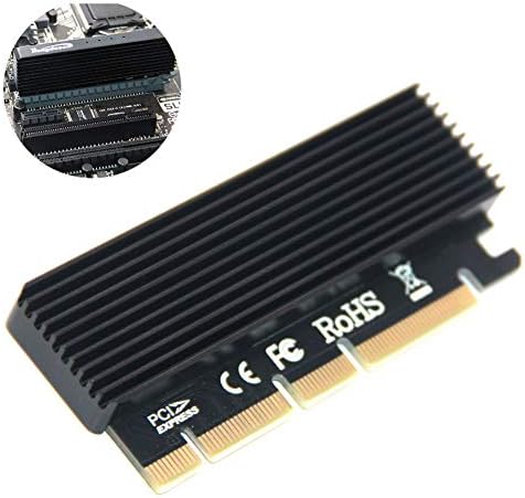 M.2 PCIe NVMe SSD to PCIE 3.0 x 16 Adapter Card for Key M 2230-2280 Size M.2 SSD, 6000MB/s