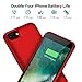 Battery Case for iPhone 8/7, 6000mAh Portable Rechargeable Battery Pack Charger Case for Apple iPhone 8 iPhone 7 [4.7 Inch] Extended Charging Case Protective Power Bank Backup Cover - Red