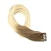 Moresoo 18 Inch 100 Remy Human Hair Tape in Extensions 50G/20PCS Color #6 Medium Brown Fading to #613 Bleach Blonde Extensions Glue in Tape on Remy Hair Extensions