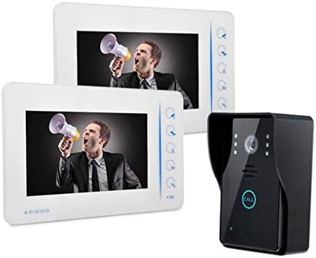 DOOLST Video Doorbell Waterproof Wired Digital HD Video Doorbell Low Power Consumption Home Touch High Definition Video Door Phone Doorbell 2 Pcs 7-inch Display