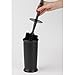 MetroDecor mDesign Toilet Bowl Brush and Plunger for Bathroom, Black, Set of 2