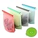 Reusable Silicone Food Storage Bag Food Grade Vegetable Storage Bag Versatile Preservation Bag Container for Fruits Vegetables Meat by SUQI set of 4