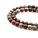 BRCbeads Natural Picasso Jasper Gemstone Round Loose Beads 8mm Approxi 15.5 inch 45pcs 1 Strand per Bag for Jewelry Making