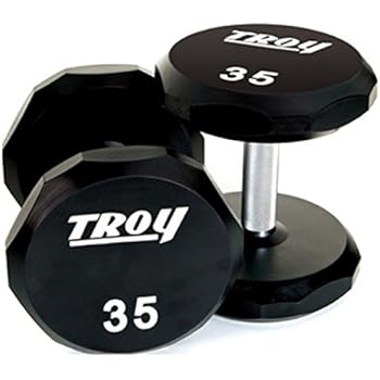 Troy Barbell Tsd-005-050U Sided Urethane Encased Dumbbell, 5-50 lb