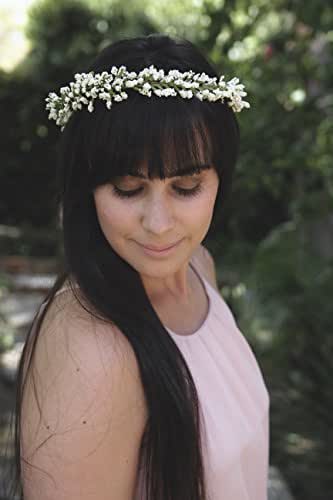 Amazon Com Baby S Breath Flower Crown Flower Crown Wedding