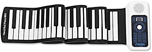 Portable Silicone 88 Keys Hand Roll Up Piano with MIDI Electronic Keyboard