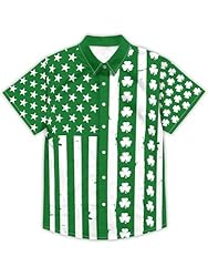 Hawaiian Shirts for Men St. Patrick's Day Summer