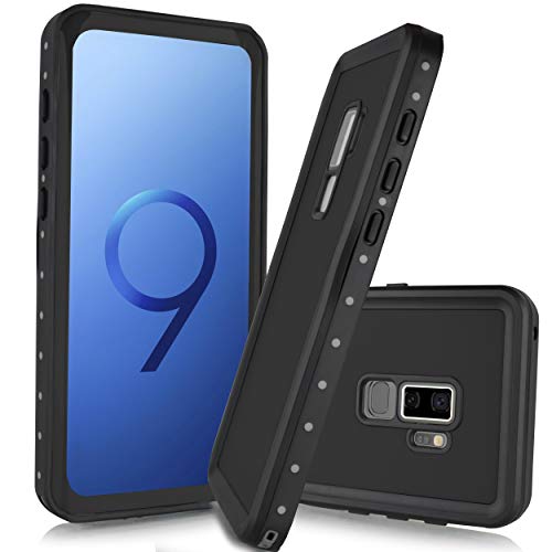 for Samsung Galaxy S9 Waterproof Case, Shock Proof Dust Proof Snow Proof Dirt Proof Phone Case Full Sealed IP68 Underwater (Black)