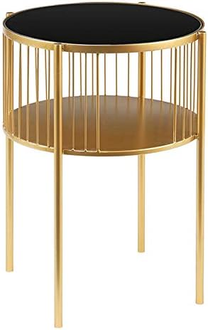 End Side Table Creative Household Mini Bedside Table With Glass Desktop Snack Table For Bedroom Balcony Kitchen Office Gold Buy Online At Best Price In Uae Amazon Ae